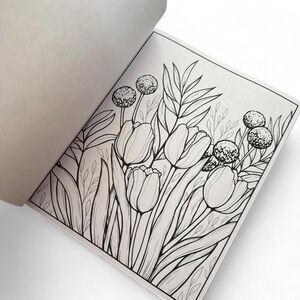 Crayola Floral Coloring Book with 40 pages of floral illustrations